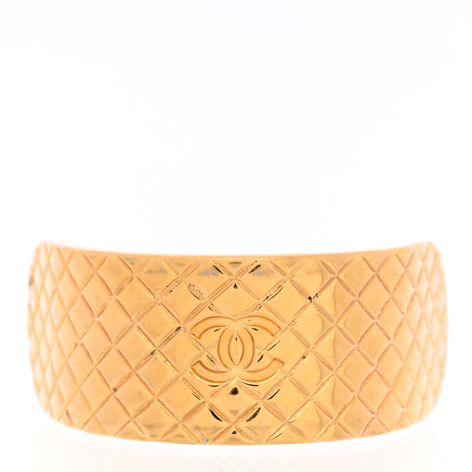 Chanel Quilted CC Hair Clip Barrette Gold 1 of 6