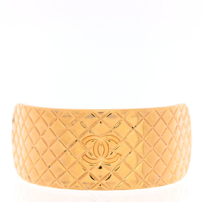 Chanel Quilted CC Hair Clip Barrette Gold 1 of 6