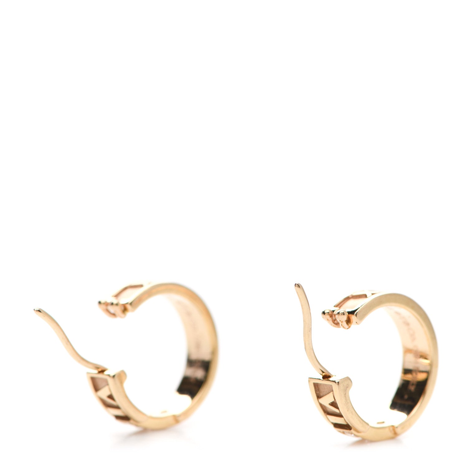 Tiffany 18K Rose Gold Diamond Atlas Hoop Earrings 3 of 6