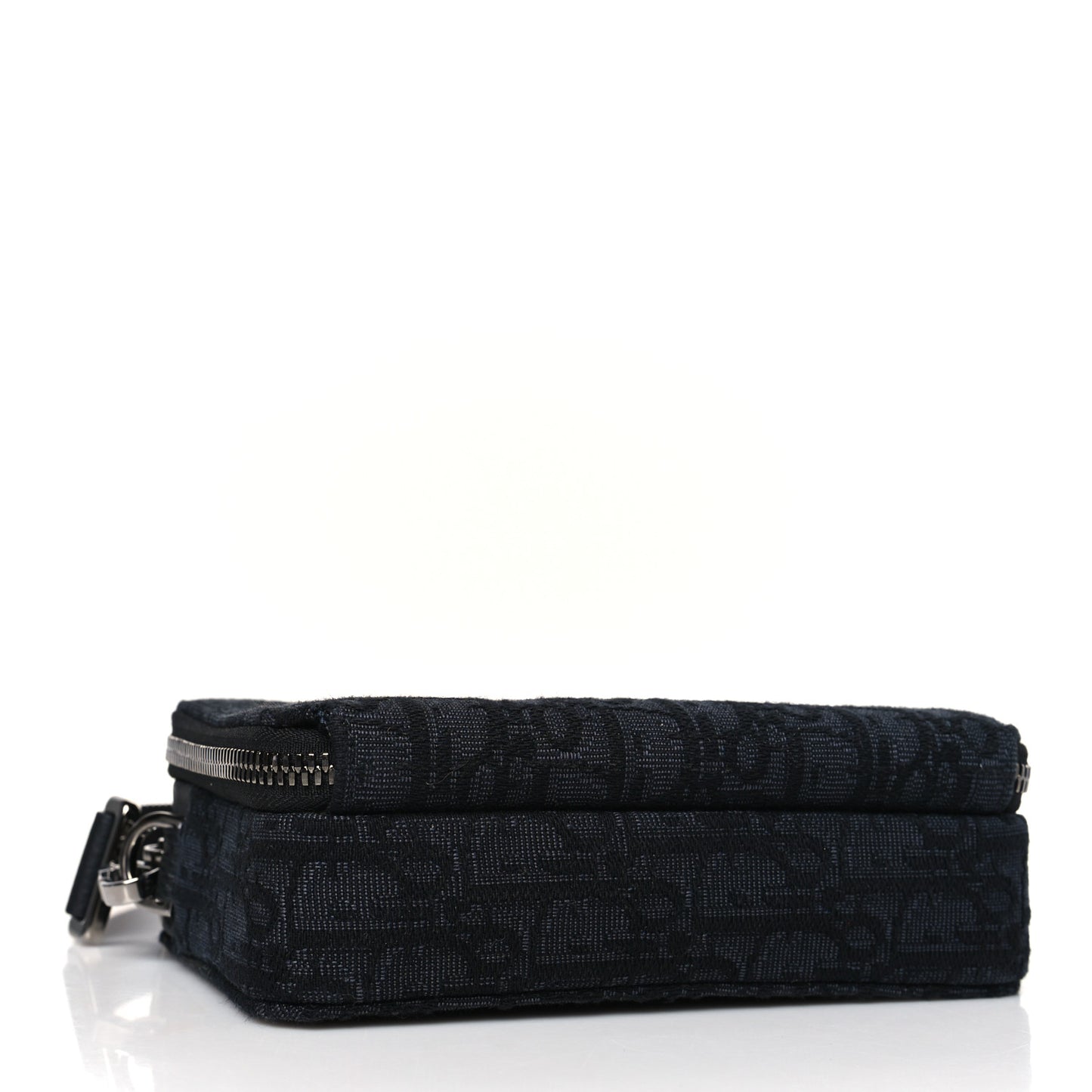 Oblique Zipped With Strap Pouch Black