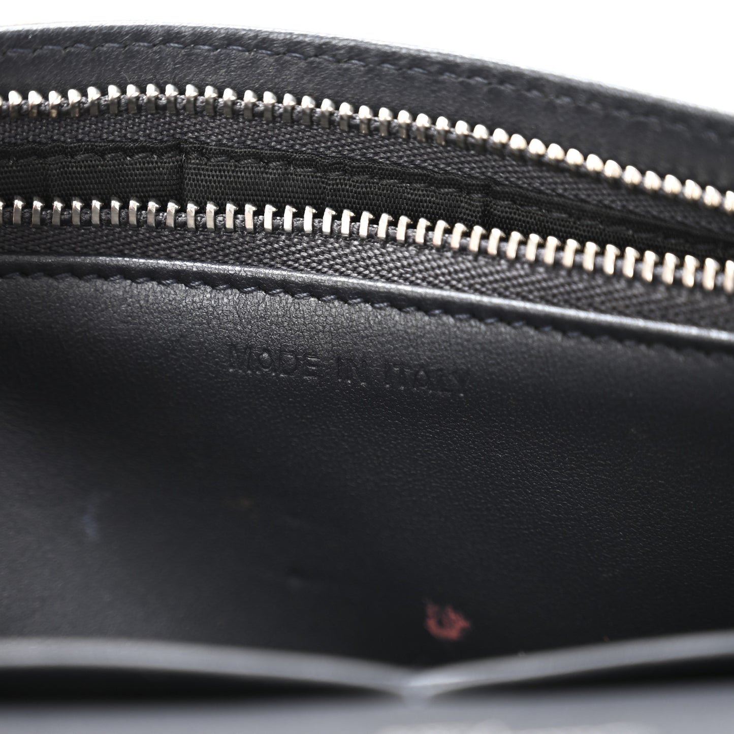 Metallic Patent Micro-Cannage Diorama Wallet on Chain Pouch Silver