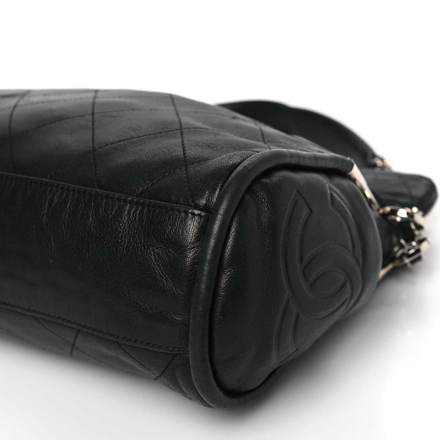 Chanel Lambskin Stitched Medium Ultimate Soft Tote Black 9 of 9