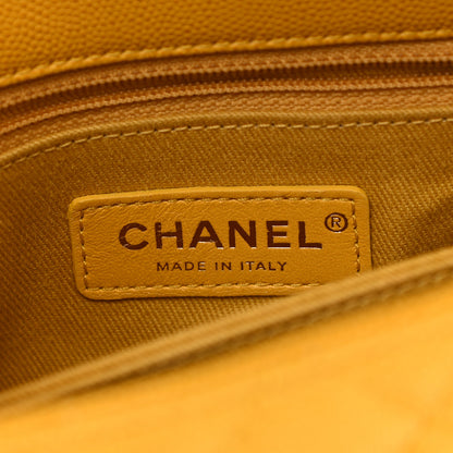 Chanel Caviar Quilted Mini Coco Handle Flap Yellow 10 of 22