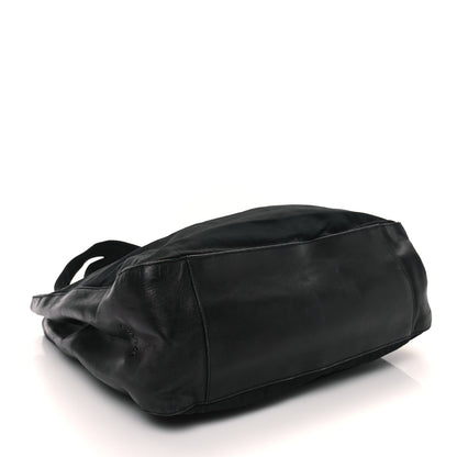 Prada Nylon Calfskin Tote Black 4 of 11