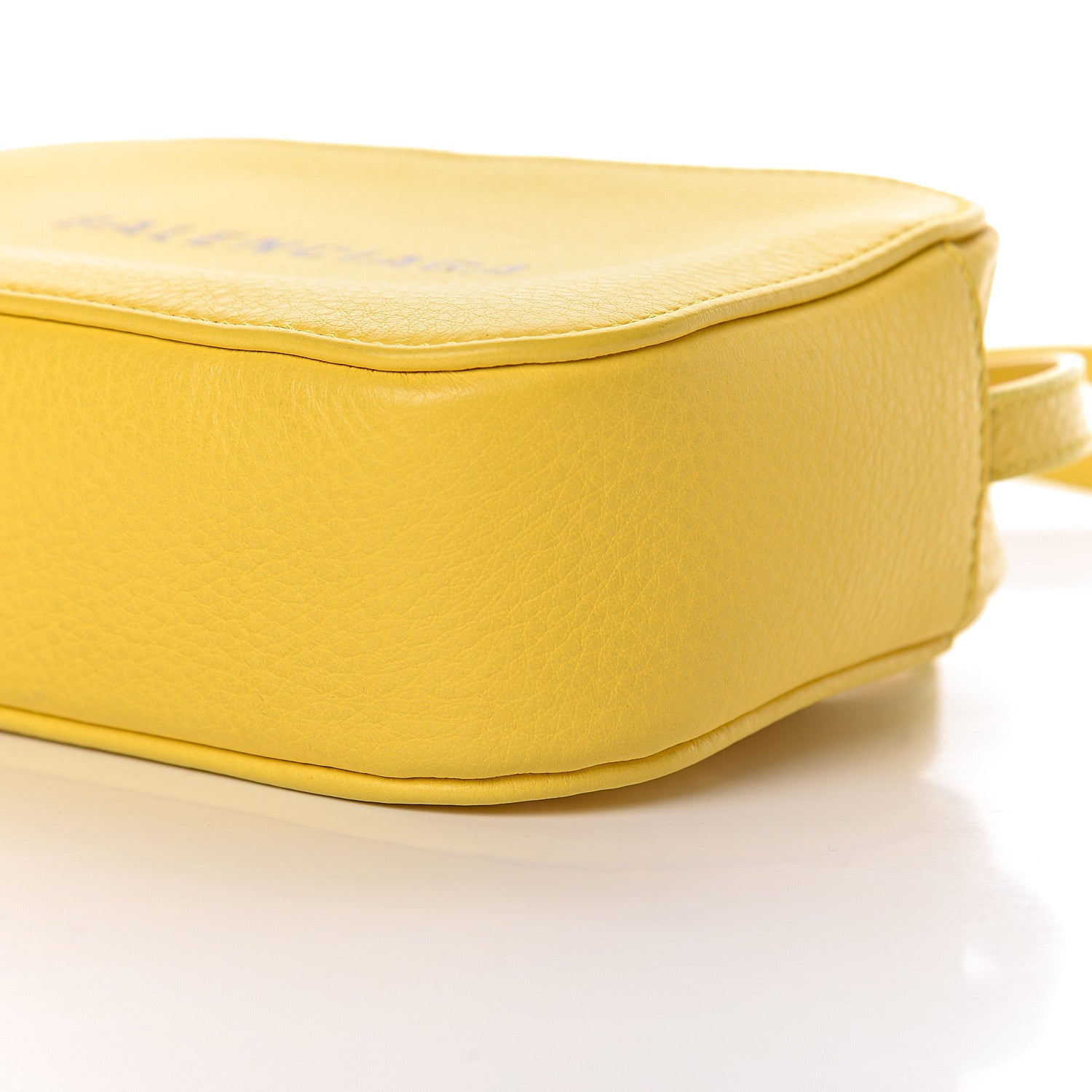Balenciaga Smooth Calfskin Logo XS Everyday Camera Bag Jaune Soleil Black 11 of 12