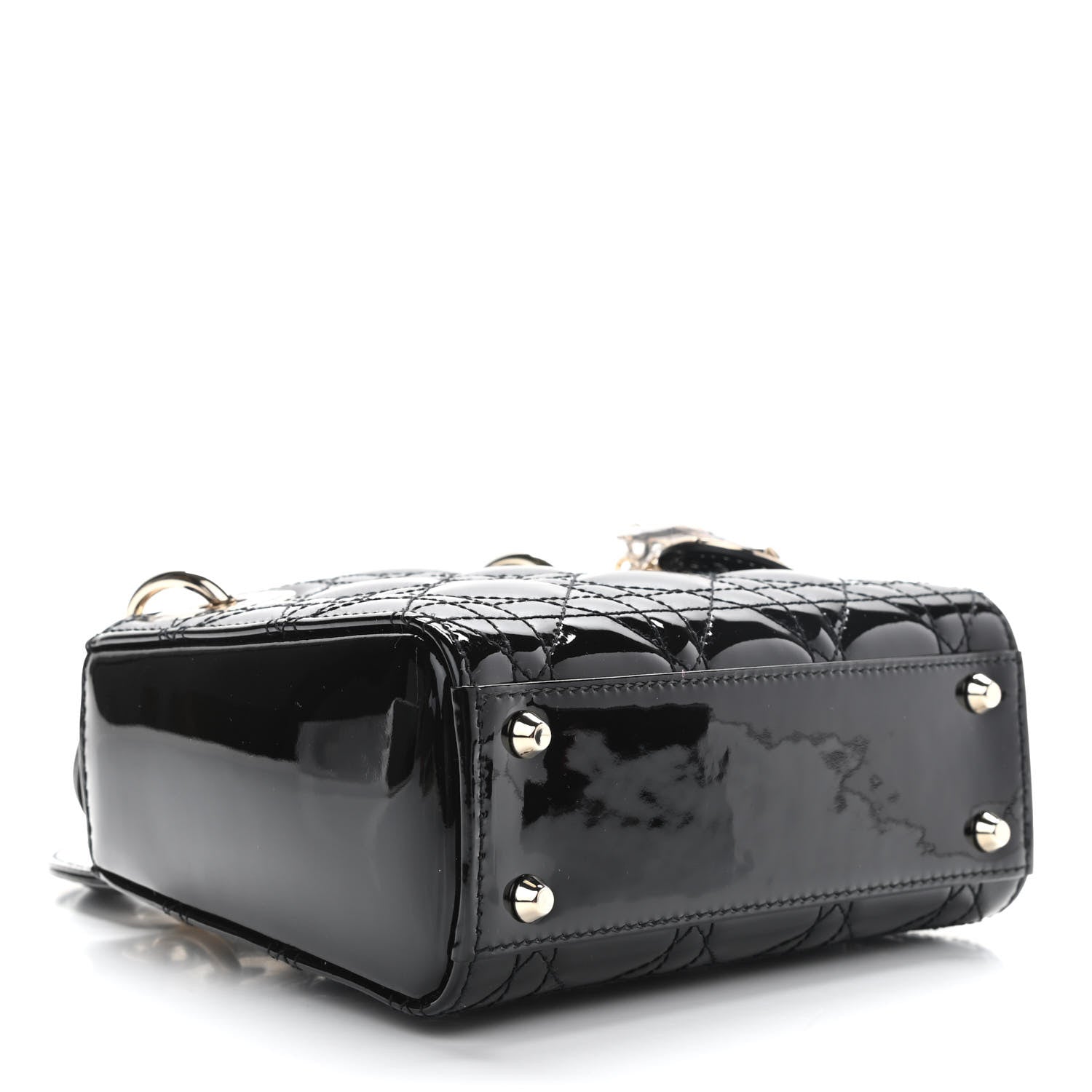 Christian Dior Patent Cannage Mini Lady Dior Black 3 of 9