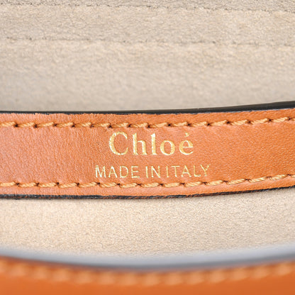 Chloe Calfskin Braided Small Hudson Shoulder Bag Caramel 6 of 7