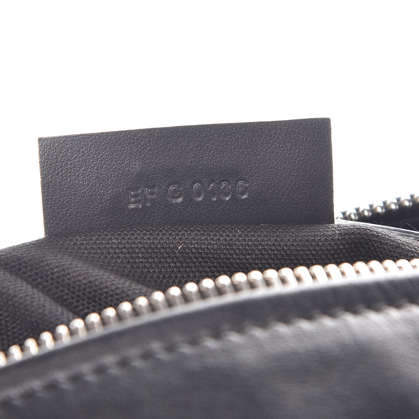Calfskin Logo Embossed Medium Pandora Black