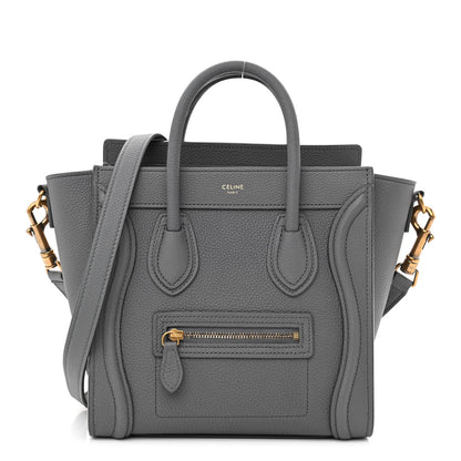 Celine Baby Drummed Calfskin Nano Luggage Kohl 1 of 10