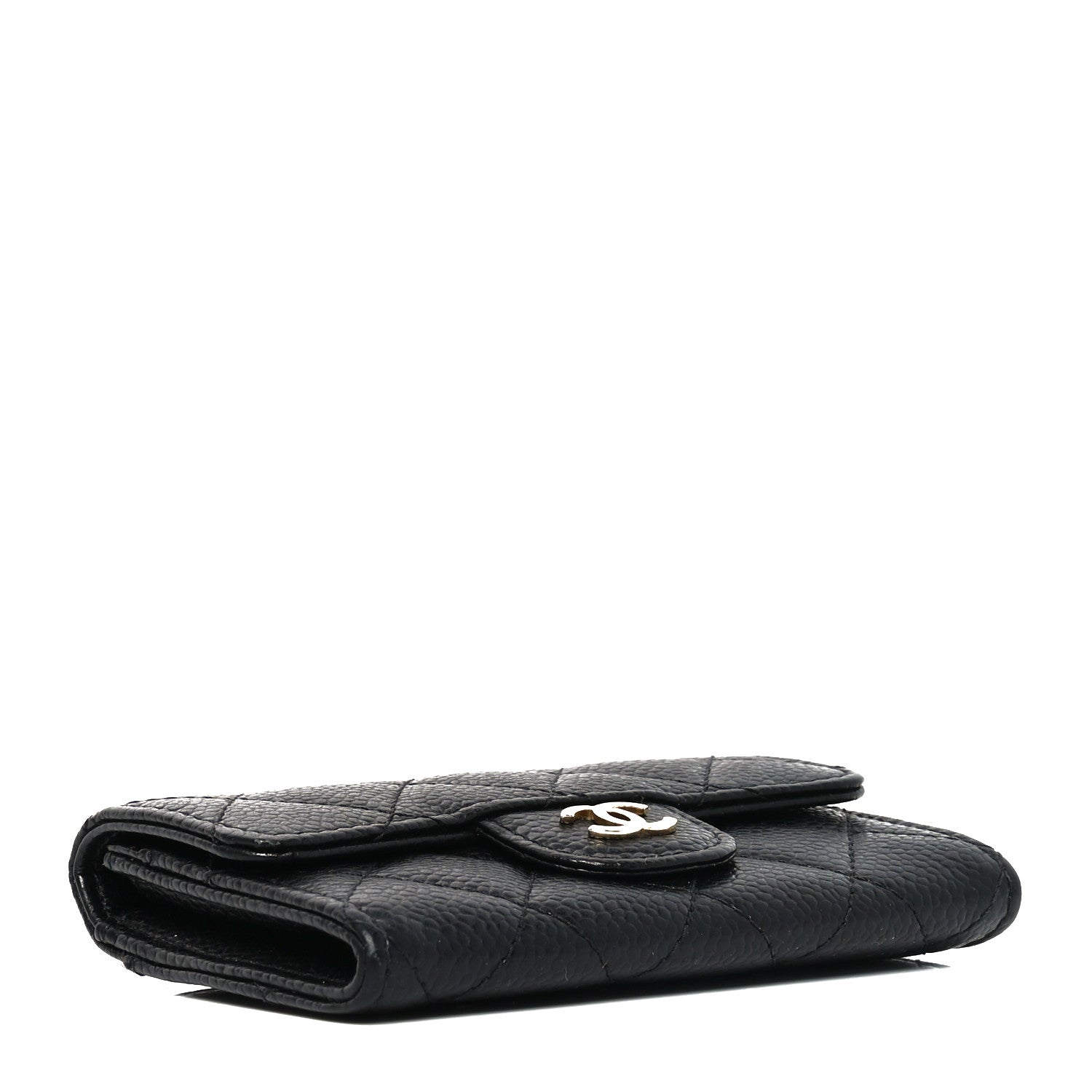 Chanel Caviar Quilted Flap Card Holder Wallet Black 4 of 9