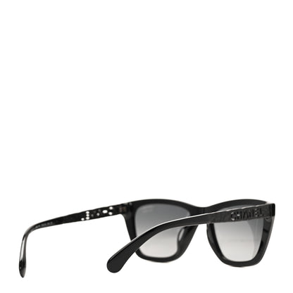 Chanel Acetate Metal Polarized Rectangle Sunglasses 5442 Black 4 of 6