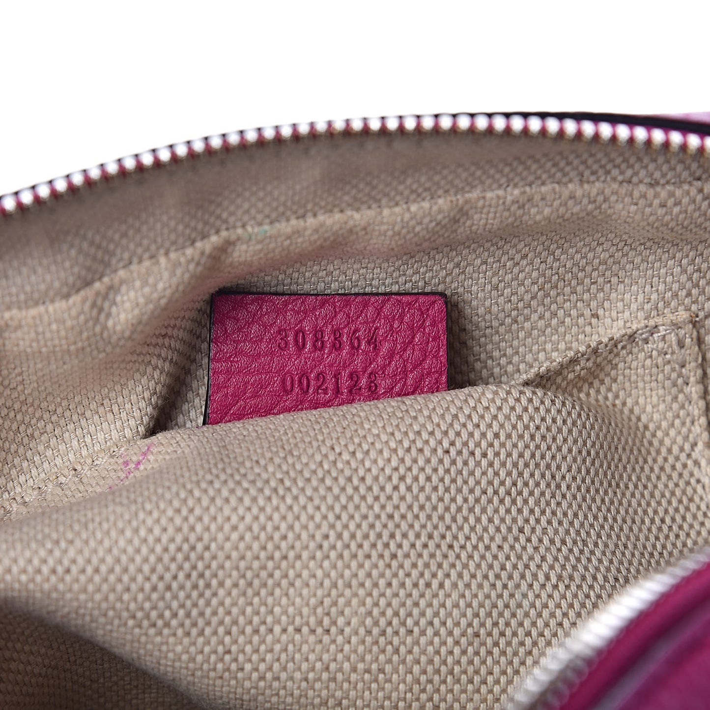 Pebbled Calfskin Small Soho Disco Bag Bright Bougainvillea