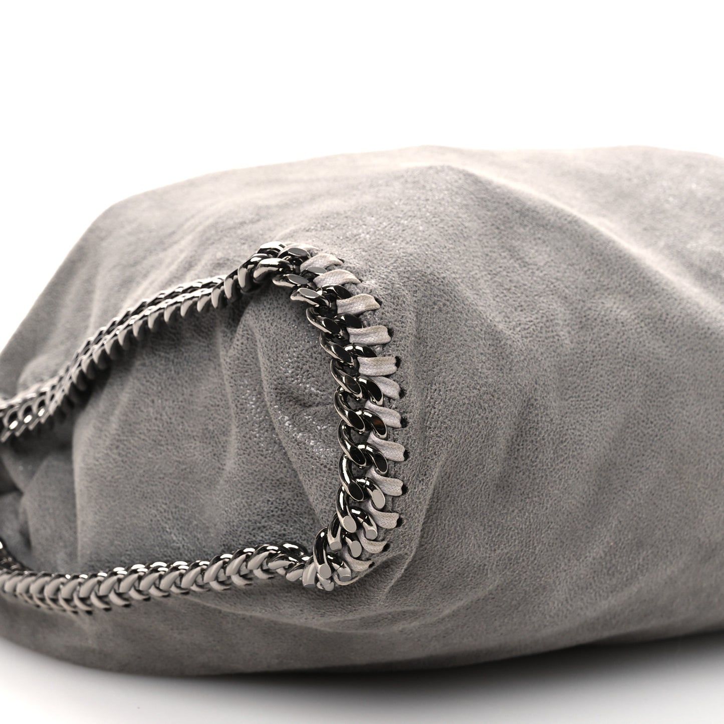Shaggy Deer Falabella Fold Over Tote Grey