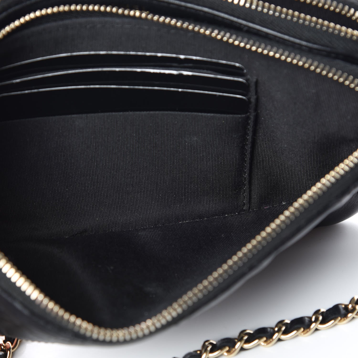 Chanel Iridescent Lambskin Quilted Pearl Clutch With Chain Black 7 of 13