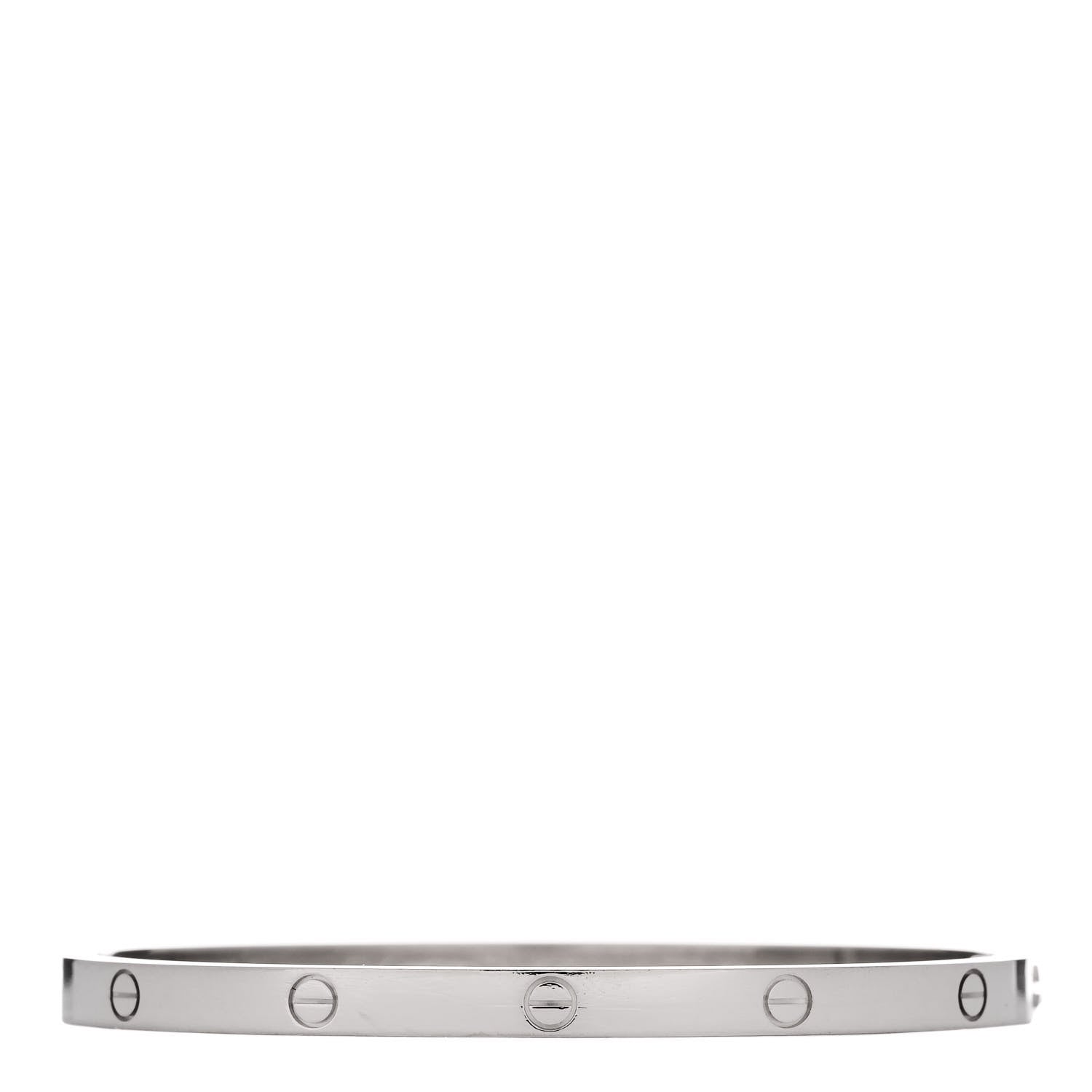 Cartier 18K White Gold Small LOVE Bracelet 15 1 of 8
