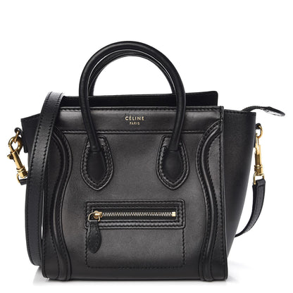 Celine Smooth Calfskin Nano Luggage Black 1 of 9