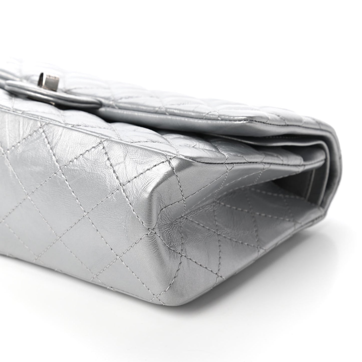 Metallic Aged Calfskin 2.55 Reissue 225 Flap Silver