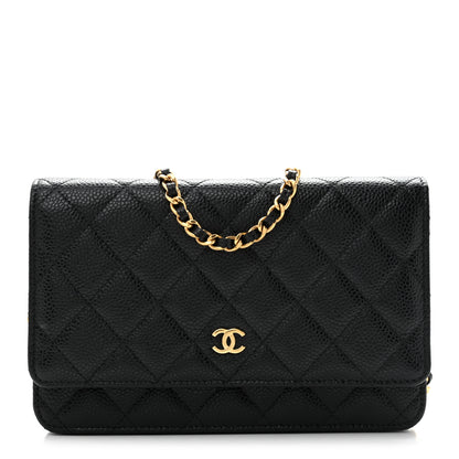 Chanel Caviar Quilted Wallet on Chain WOC Black 1 of 12