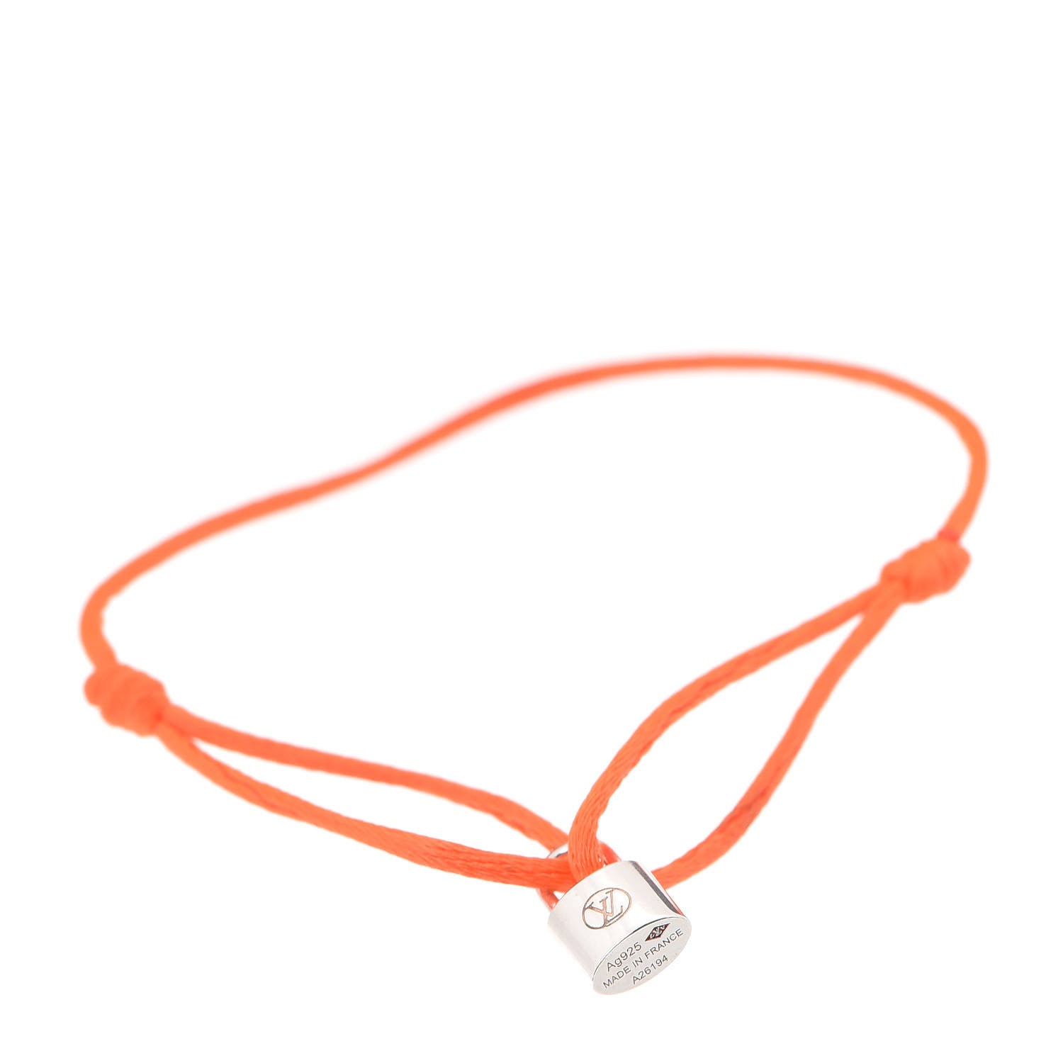 Louis Vuitton X UNICEF Sterling Silver Lockit Bracelet Orange 1 of 4