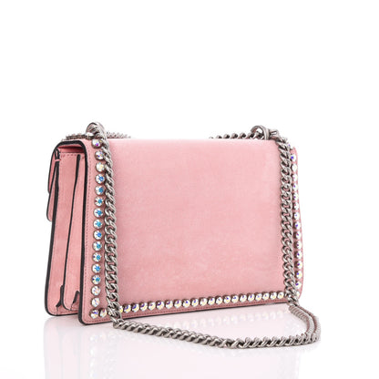 Gucci Suede Crystal Small Dionysus Shoulder Bag Peonia 3 of 7