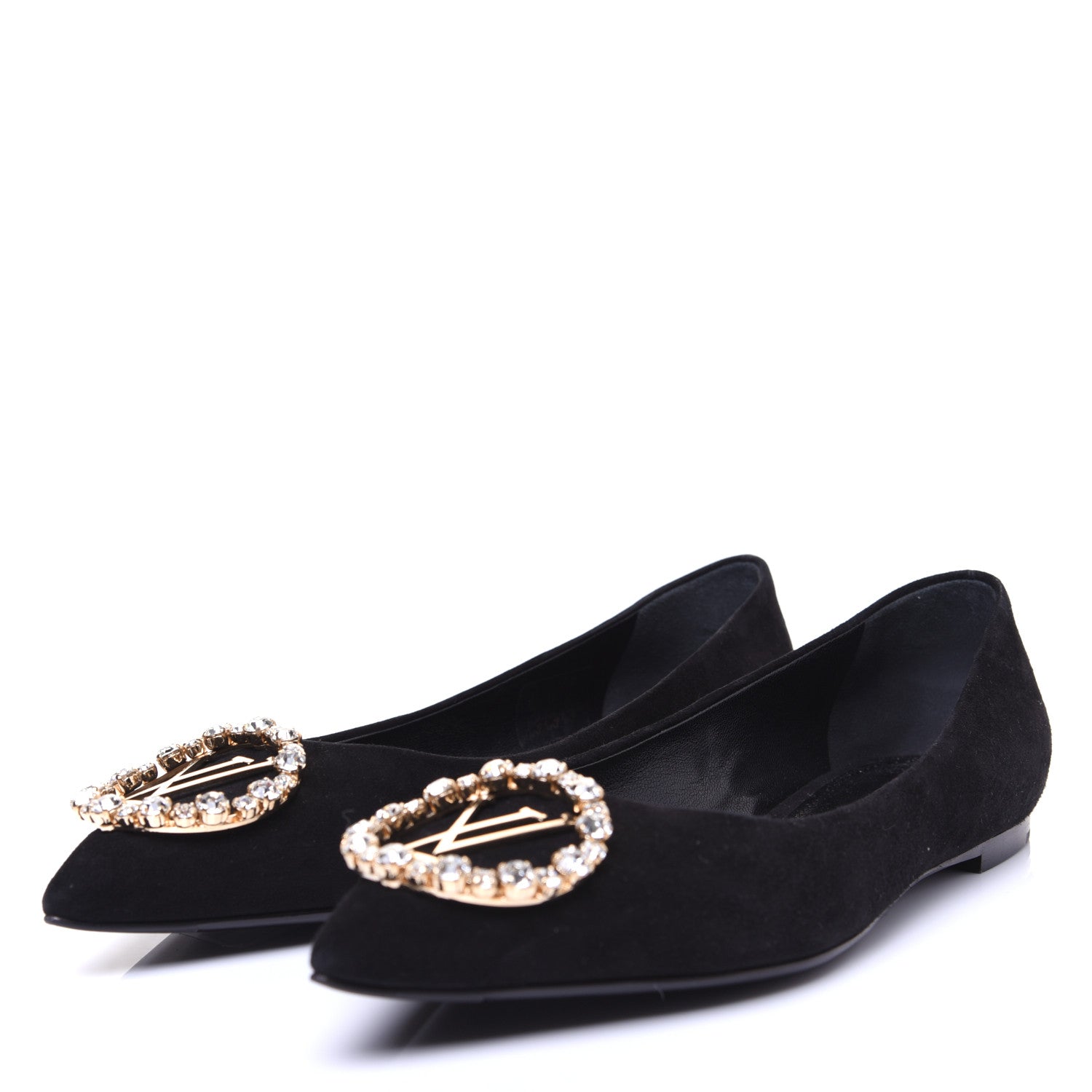 Louis Vuitton Suede Madeleine Flat 38.5 Black 3 of 14