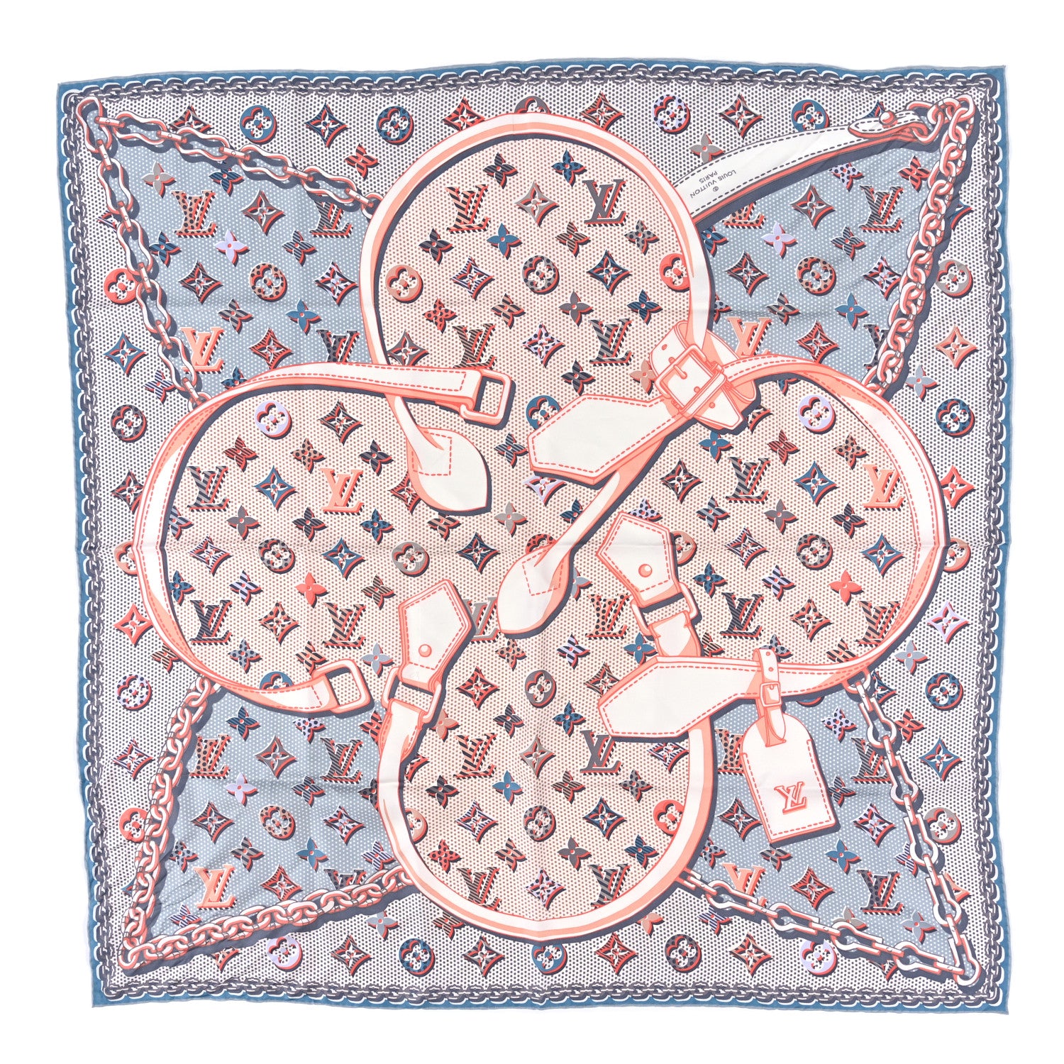 Louis Vuitton Silk Pop Monogram Scarf Rose Pop 1 of 4