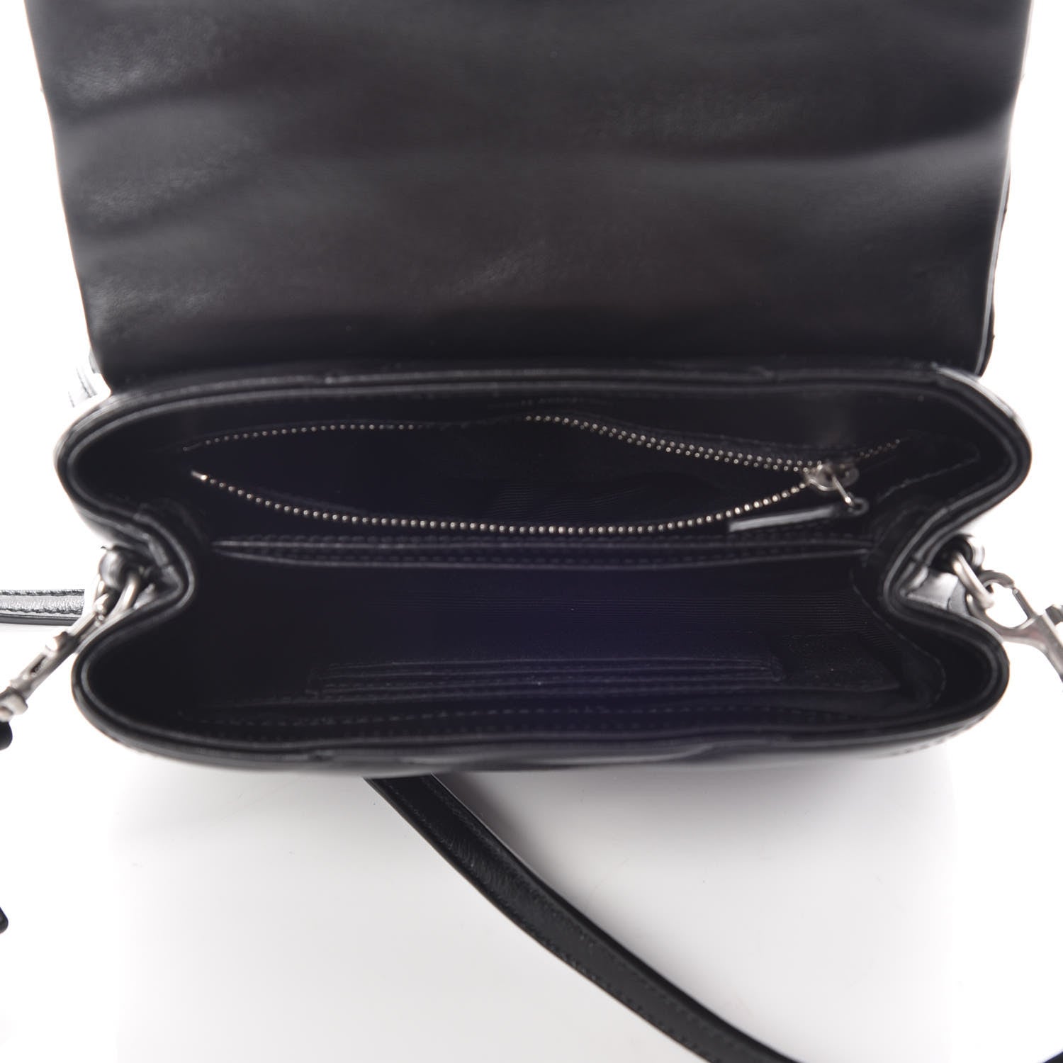 Saint Laurent Calfskin Y Quilted Monogram Toy Loulou Crossbody Bag Black 7 of 12