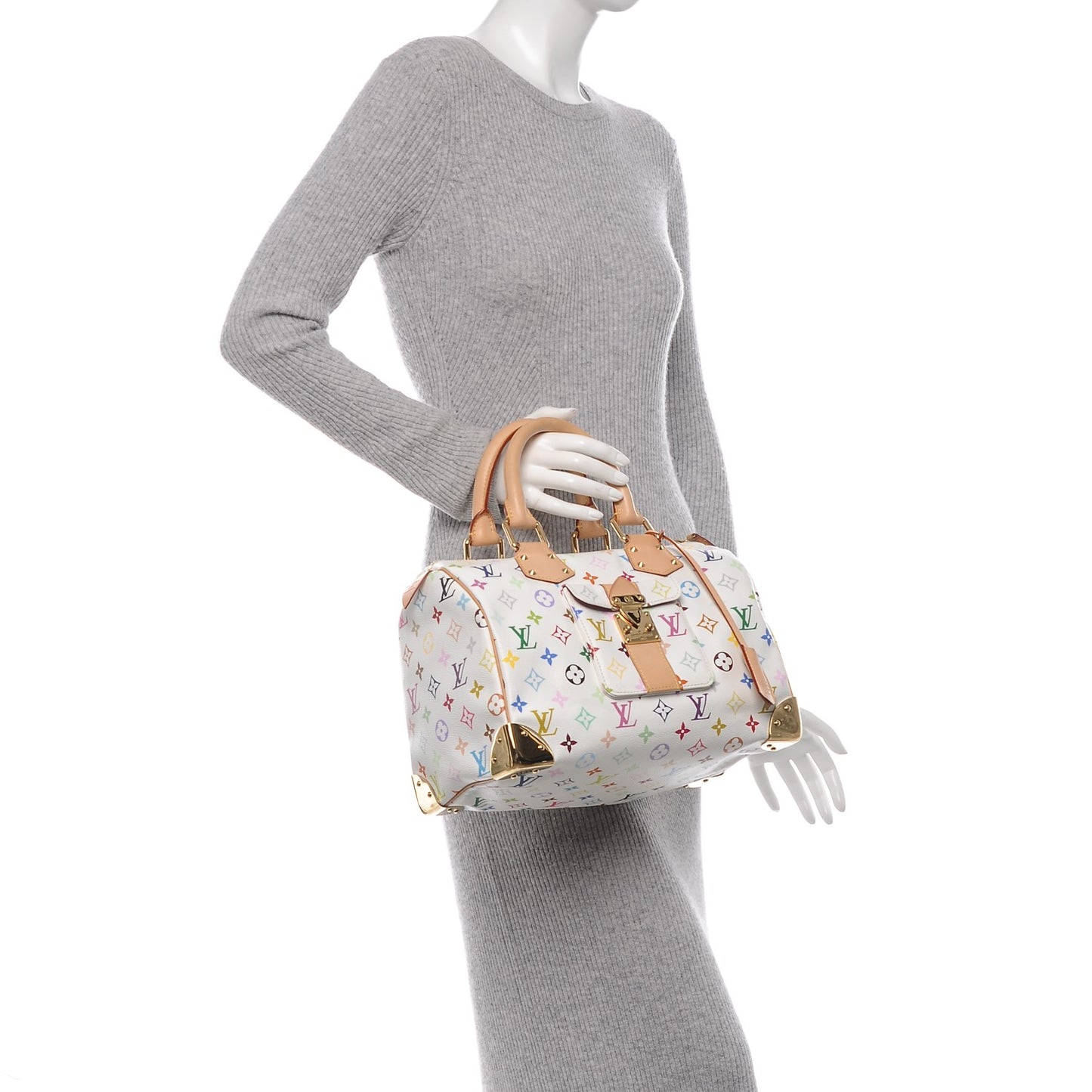 Monogram Multicolor Speedy 30 White