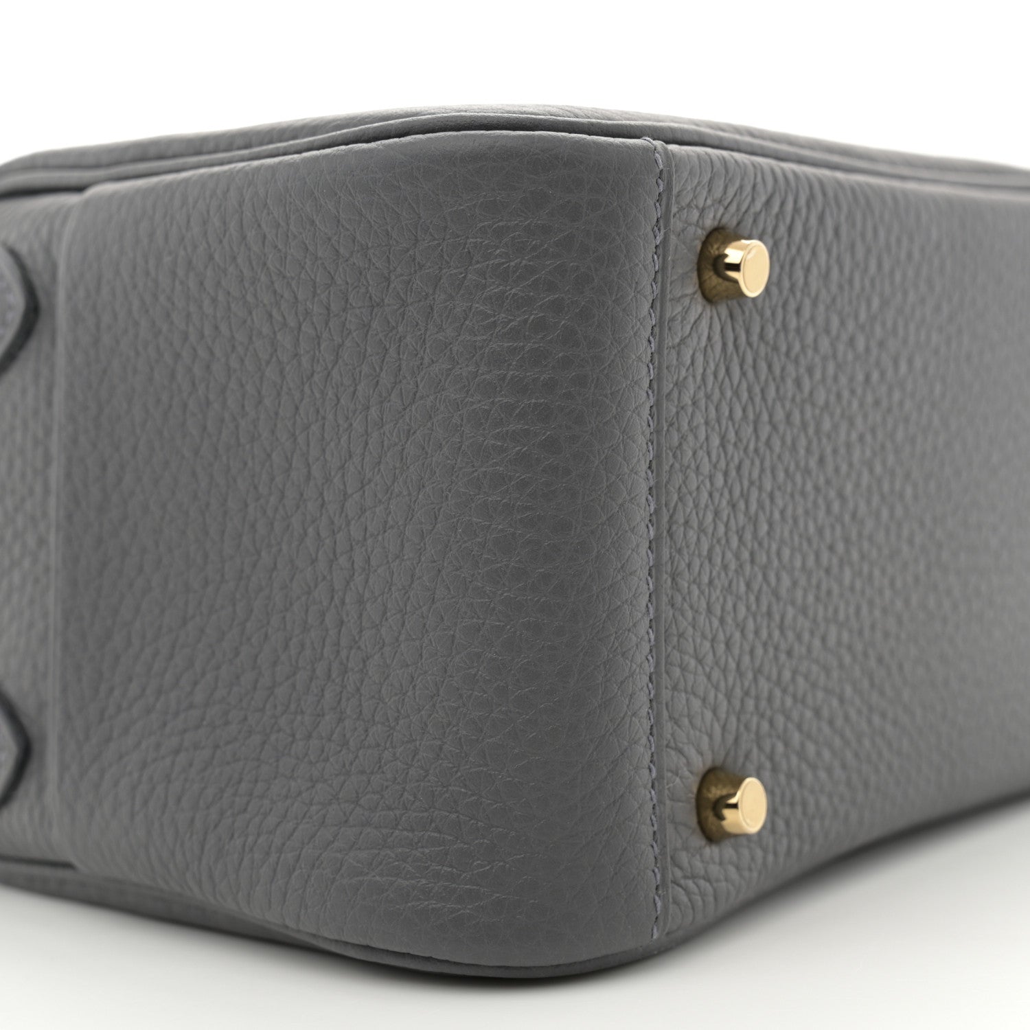 Hermes Taurillon Clemence Mini Lindy 20 Ardoise 9 of 11
