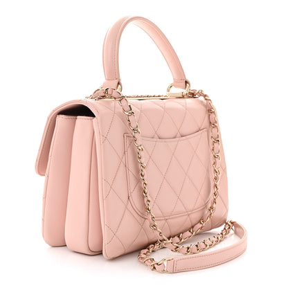 Chanel Lambskin Quilted Small Trendy Chain CC Flap Dual Handle Bag Light Pink 3 of 13