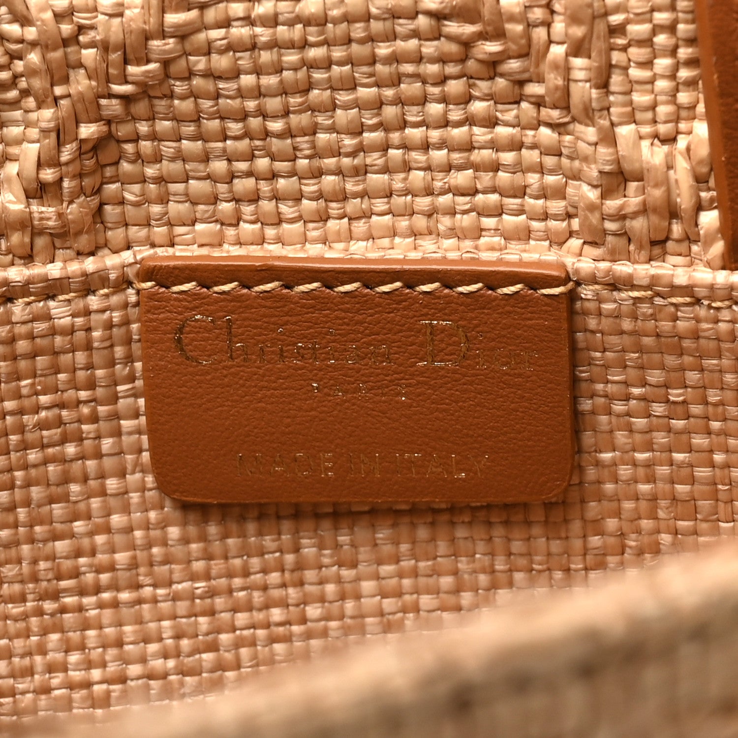 Christian Dior Raffia Cannage Mini Dior Book Tote Beige 6 of 9