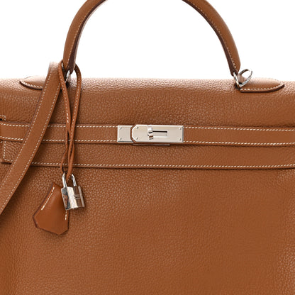 Hermes Taurillon Clemence Kelly Retourne 35 Gold 8 of 19