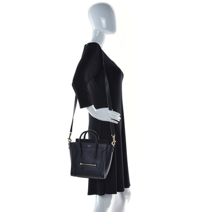 Celine Smooth Calfskin Nano Luggage Black 2 of 11