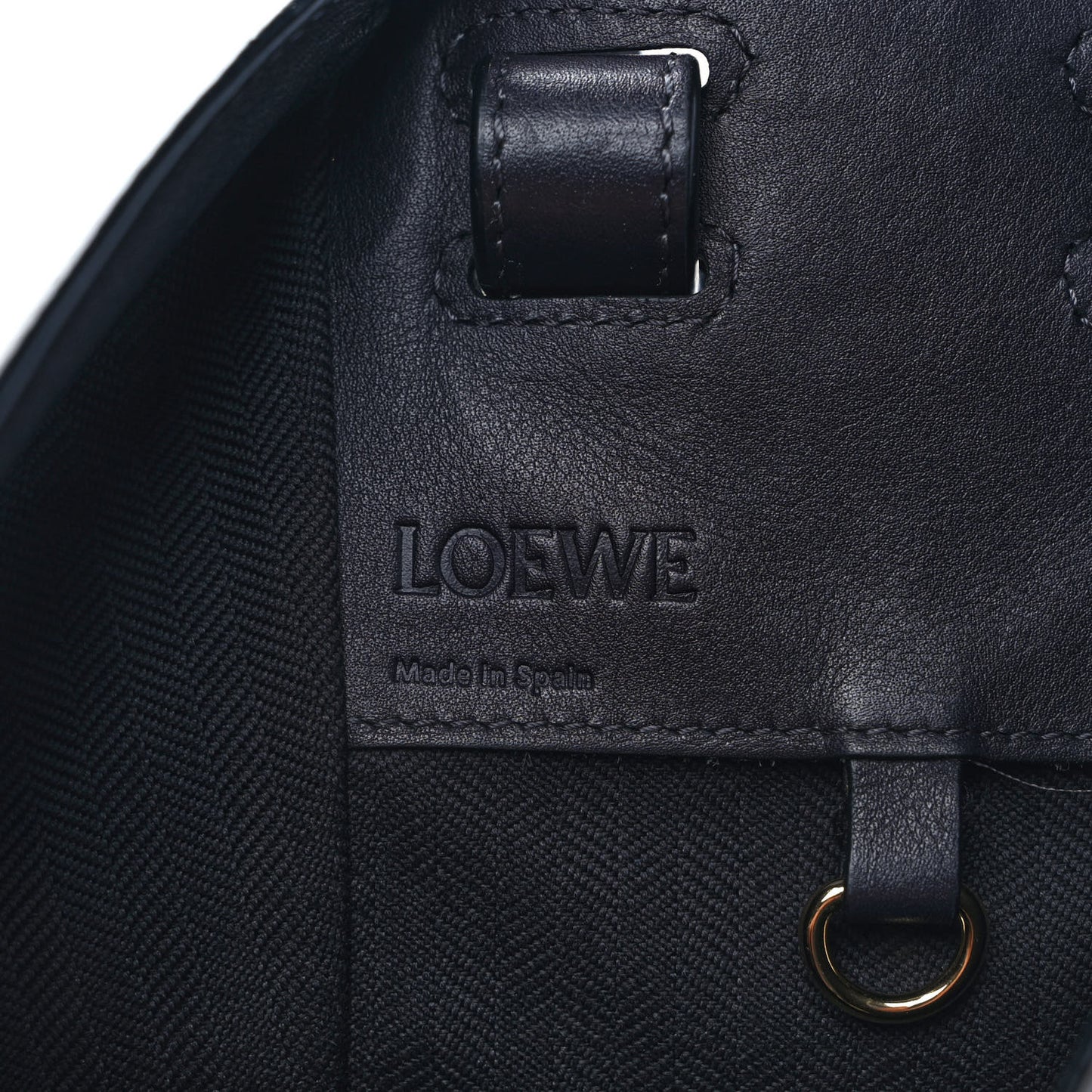 Grained Calfskin Small Hammock Shoulder Bag Blue Grey