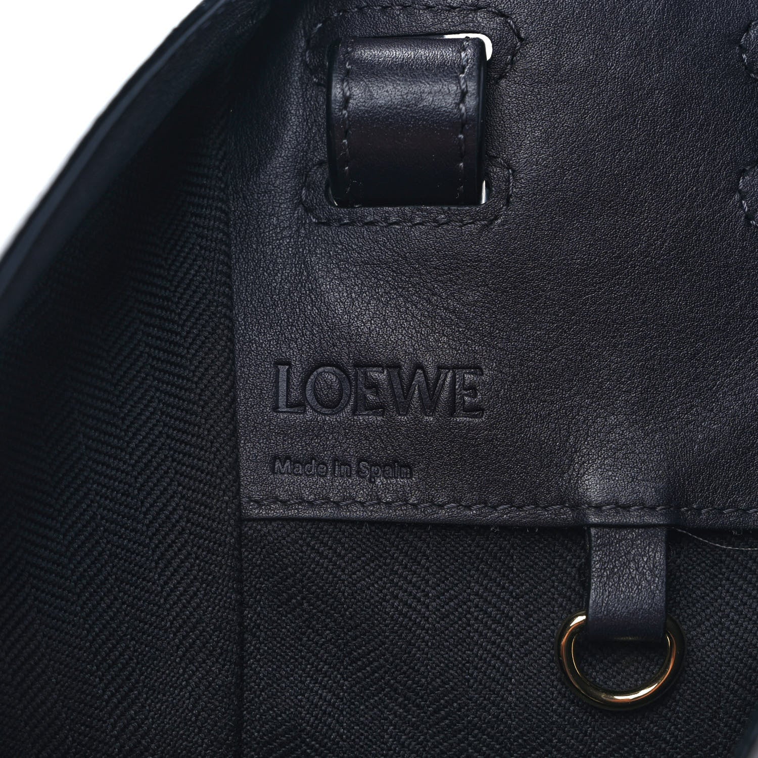 Loewe Grained Calfskin Small Hammock Shoulder Bag Blue Grey 6 of 14