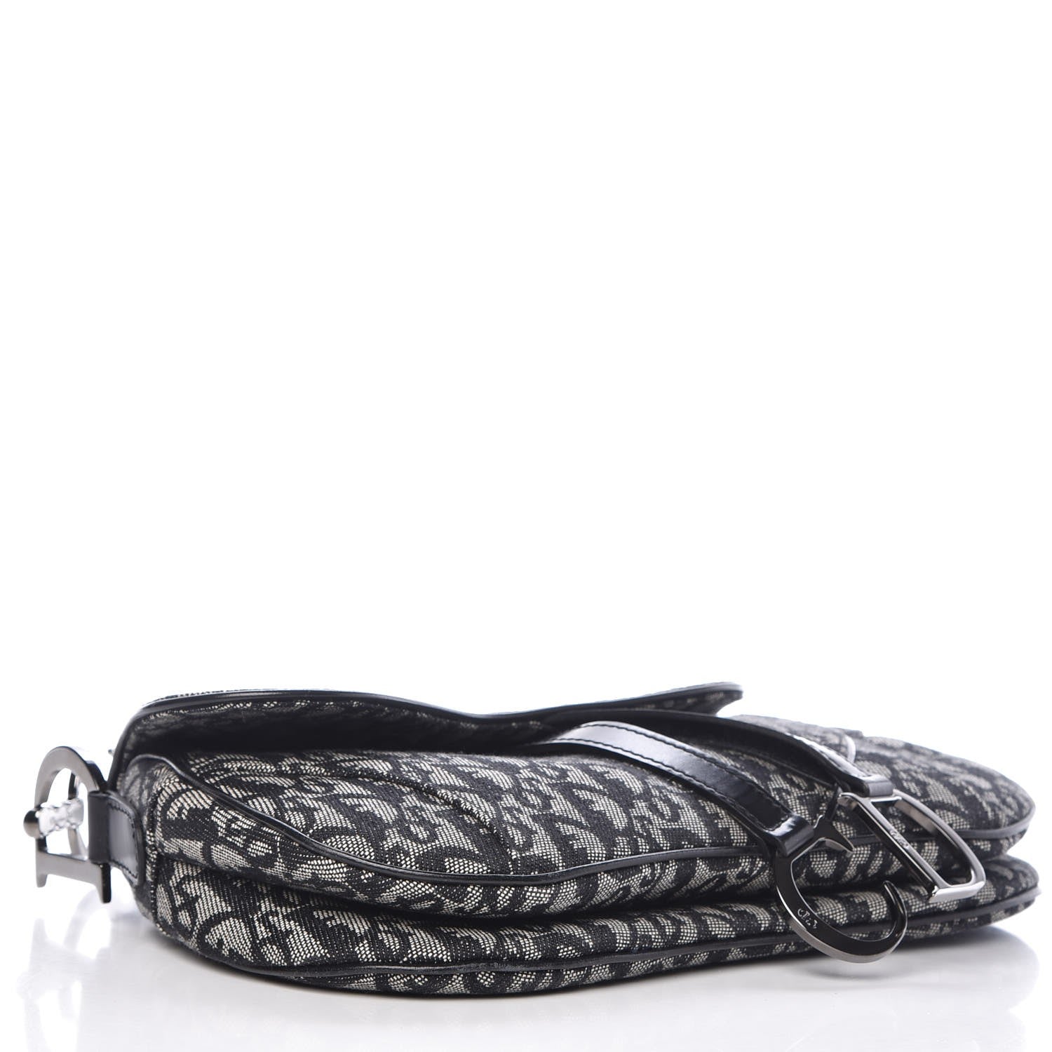 Christian Dior Monogram Double Saddle Bag Black 4 of 10