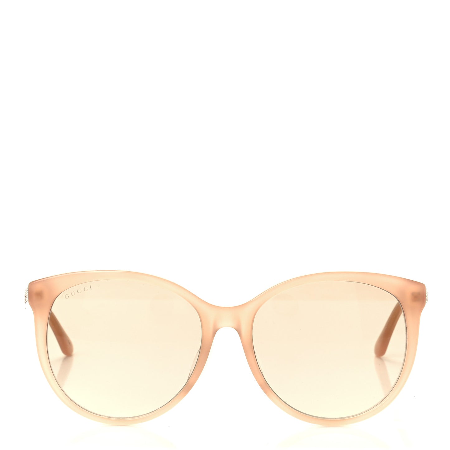 Acetate Round Frame Crystal Sunglasses GG0729SA Beige