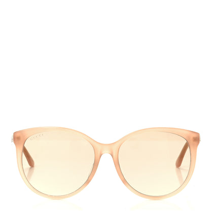 Gucci Acetate Round Frame Crystal Sunglasses GG0729SA Beige 2 of 9