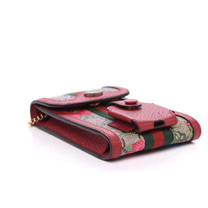 Gucci GG Supreme Monogram Flora Ophidia Phone Case Crossbody Red 6 of 8