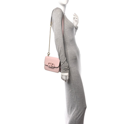 Valentino Garavani Grainy Calfskin Small VSling Shoulder Bag Water Rose 2 of 9