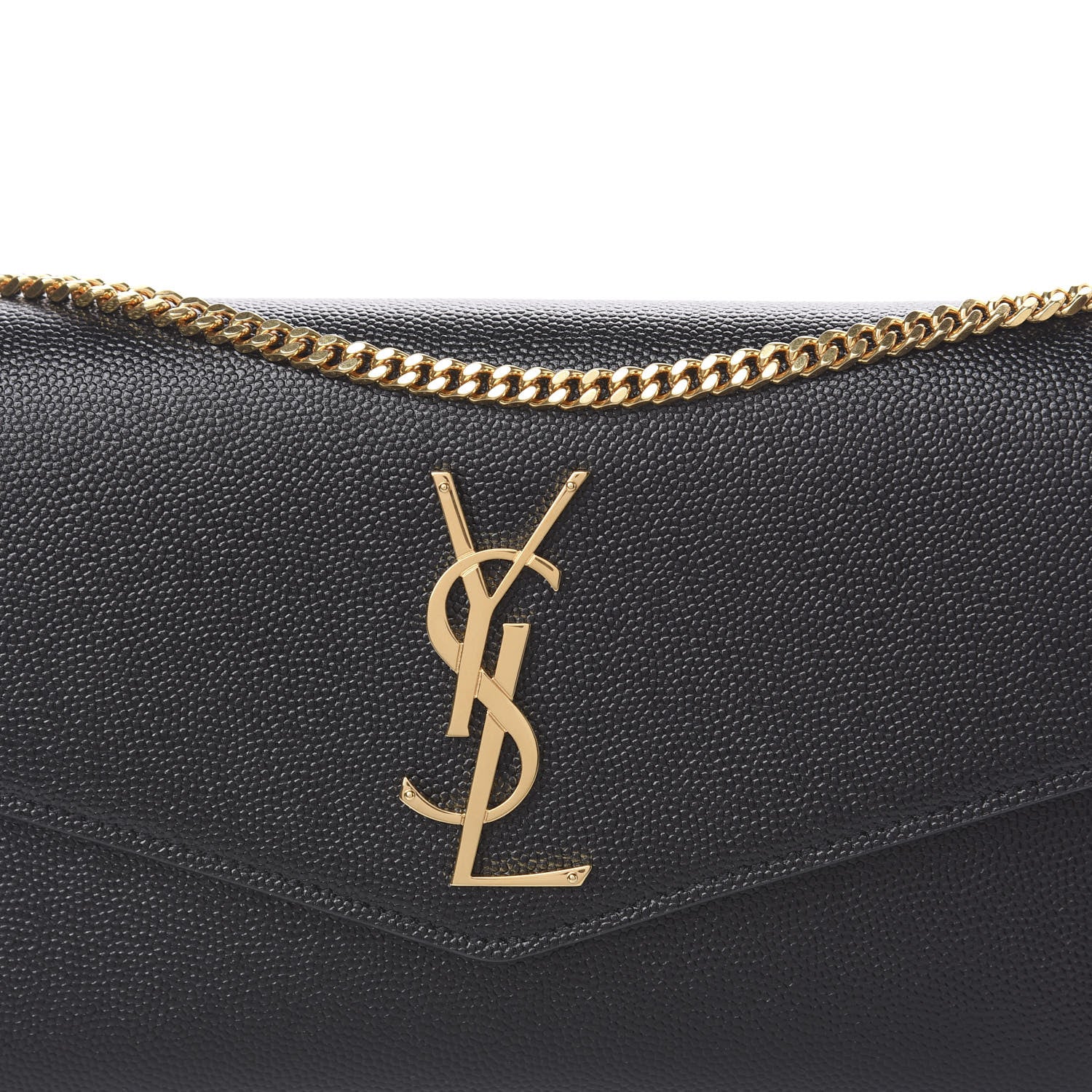 Saint Laurent Grain De Poudre Uptown Chain Wallet Black 10 of 11