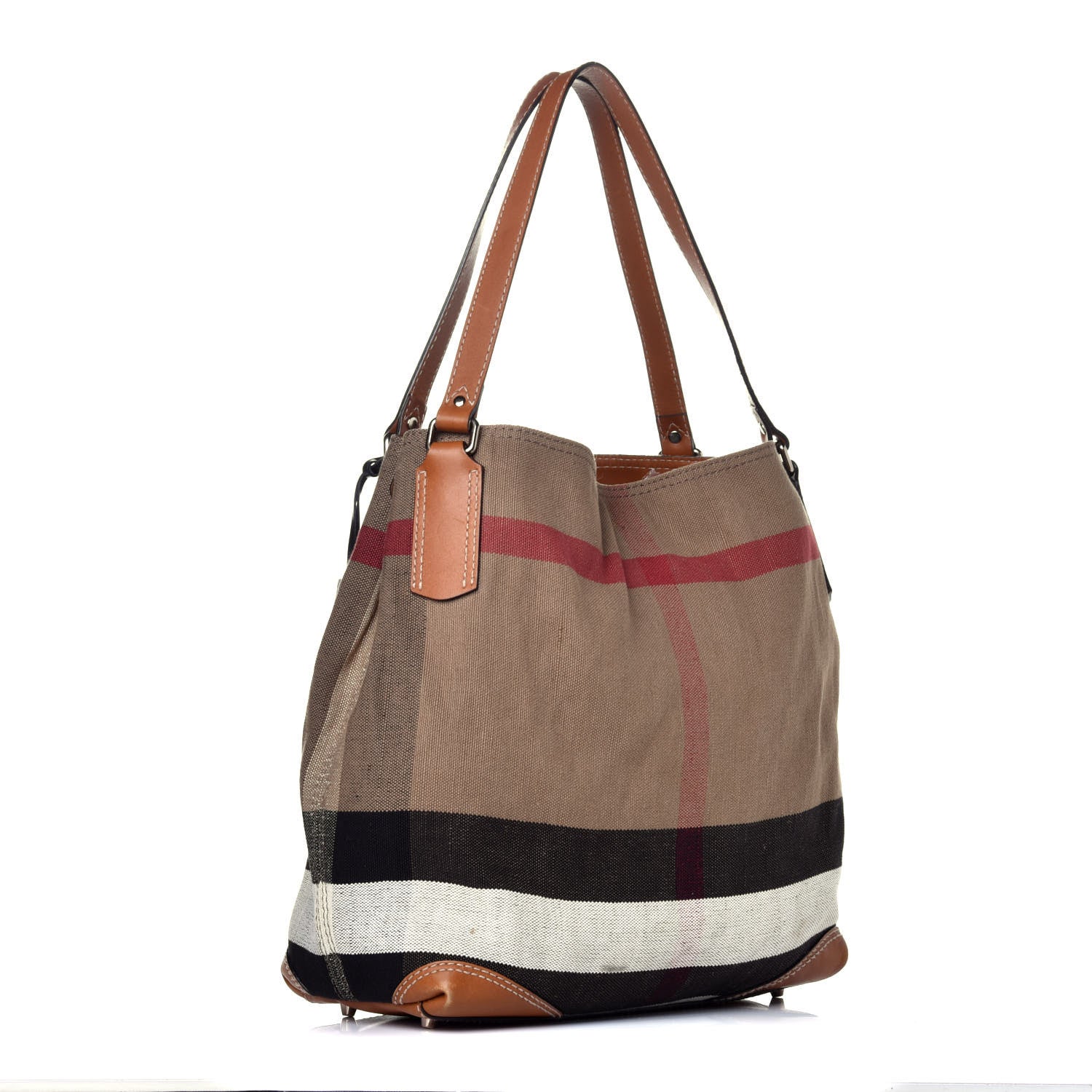 Burberry Canvas Mega Check Medium Maidstone Saddle Brown 3 of 10