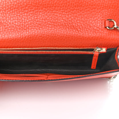 Gucci Dollar Calfskin Medium Betty Chain Wallet Sun Orange 5 of 9
