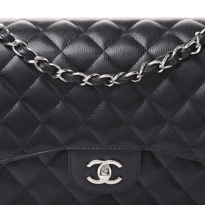 Chanel Caviar Quilted Jumbo Double Flap Black 9 of 10