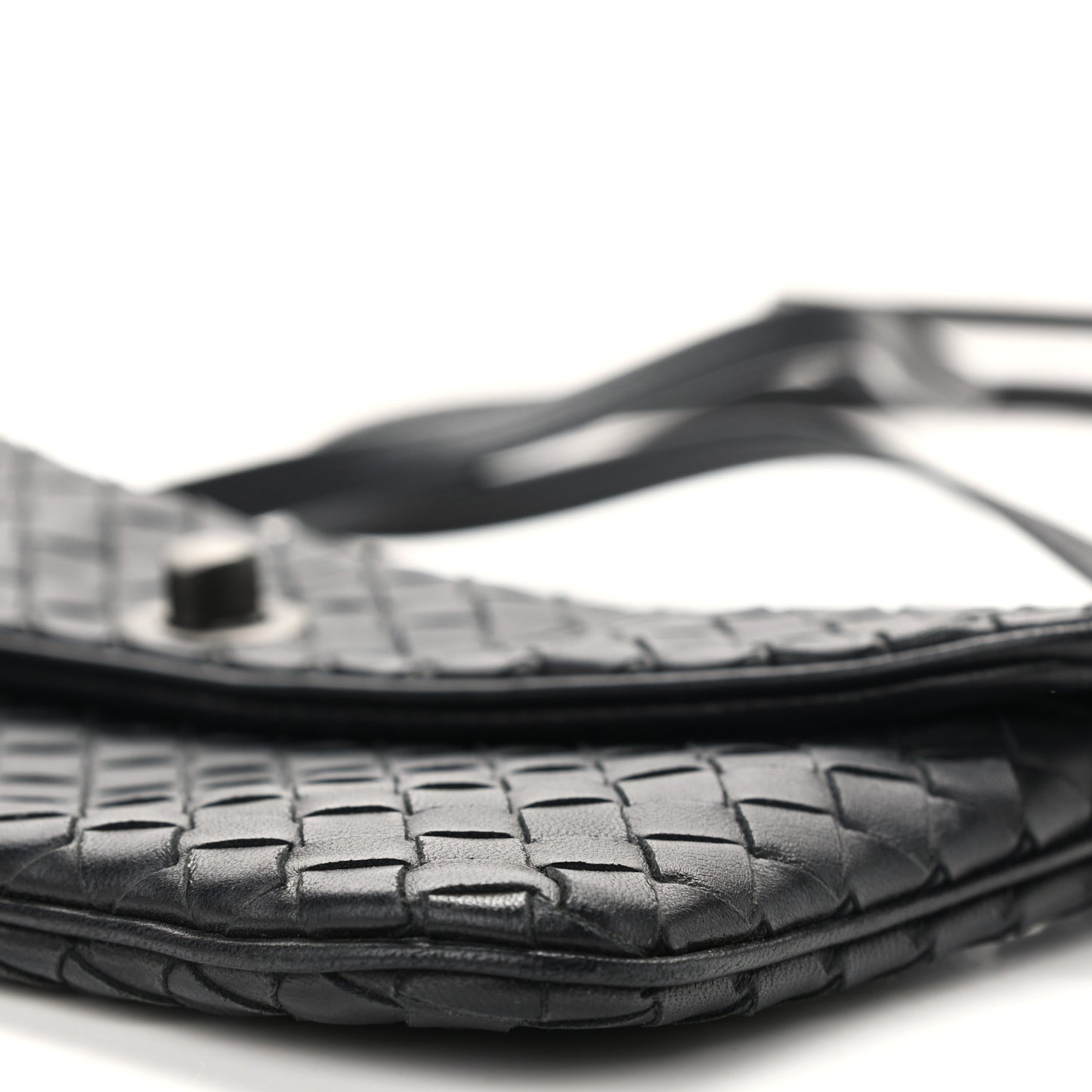 Nappa Intrecciato Mini Turn-Lock Crossbody Black