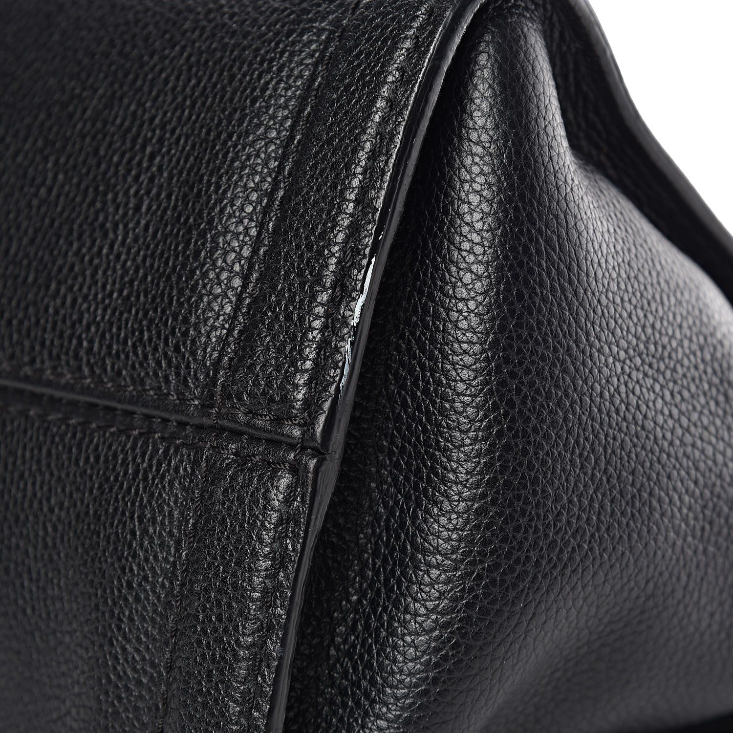 Alexander McQueen Pebbled Calfskin Small Skull Padlock Zip Around Tote Black 13 of 13