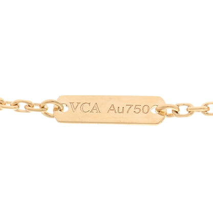 Van Cleef & Arpels 18K Yellow Gold Guilloche Vintage Alhambra Pendant Necklace 4 of 5