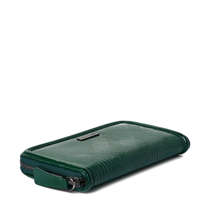 Burberry Patent Check Embossed Large Zip Around Wallet Veridian Green 4 of 10