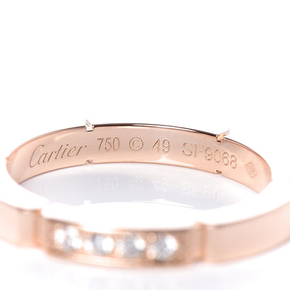 Cartier 18K Pink Gold Diamond Maillon Panthere Wedding Band Ring 49 4.75 4 of 4