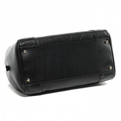 Chanel Calfskin CC Chevron All Day Long Boston Black 4 of 7